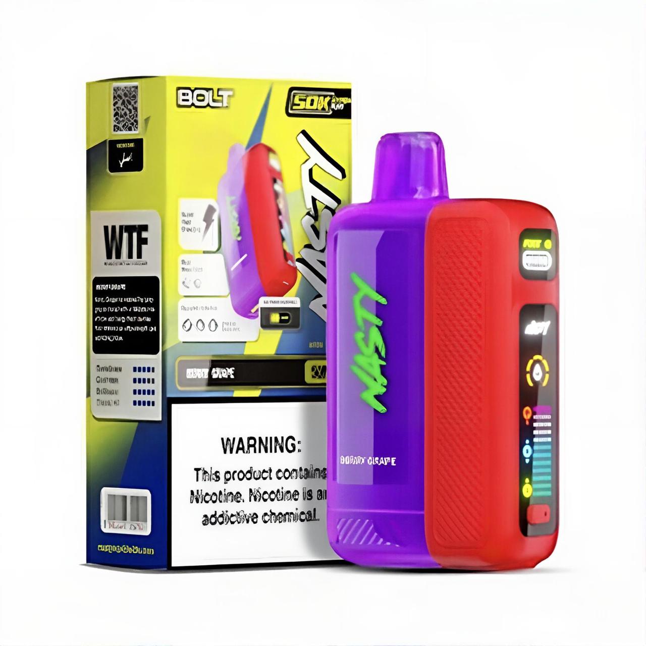Nasty Nasty Bolt 50K Disposable Vape | 50,000 Puffs | Dual Mesh Coil | 3 Power Modes | OMG Distributors South Africa