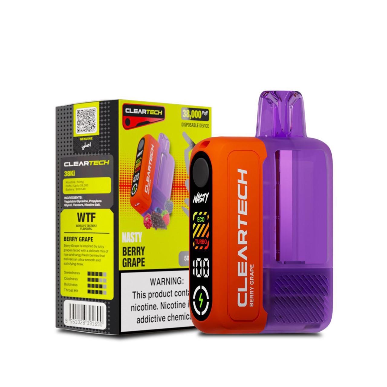 Nasty Nasty Cleartech 38K Disposable Vape | 38,000 Puffs | Cleartech Coil | Zero Burnt Taste | OMG Distributors South Africa