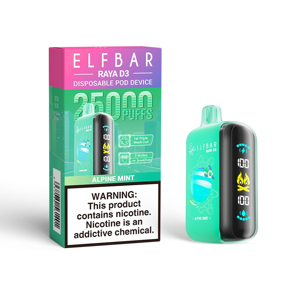 Elfbar Elfbar Raya D3 Disposable Vape | 25,000 Puffs | Triple Mesh Coil | 3 Power Modes | OMG Distributors South Africa